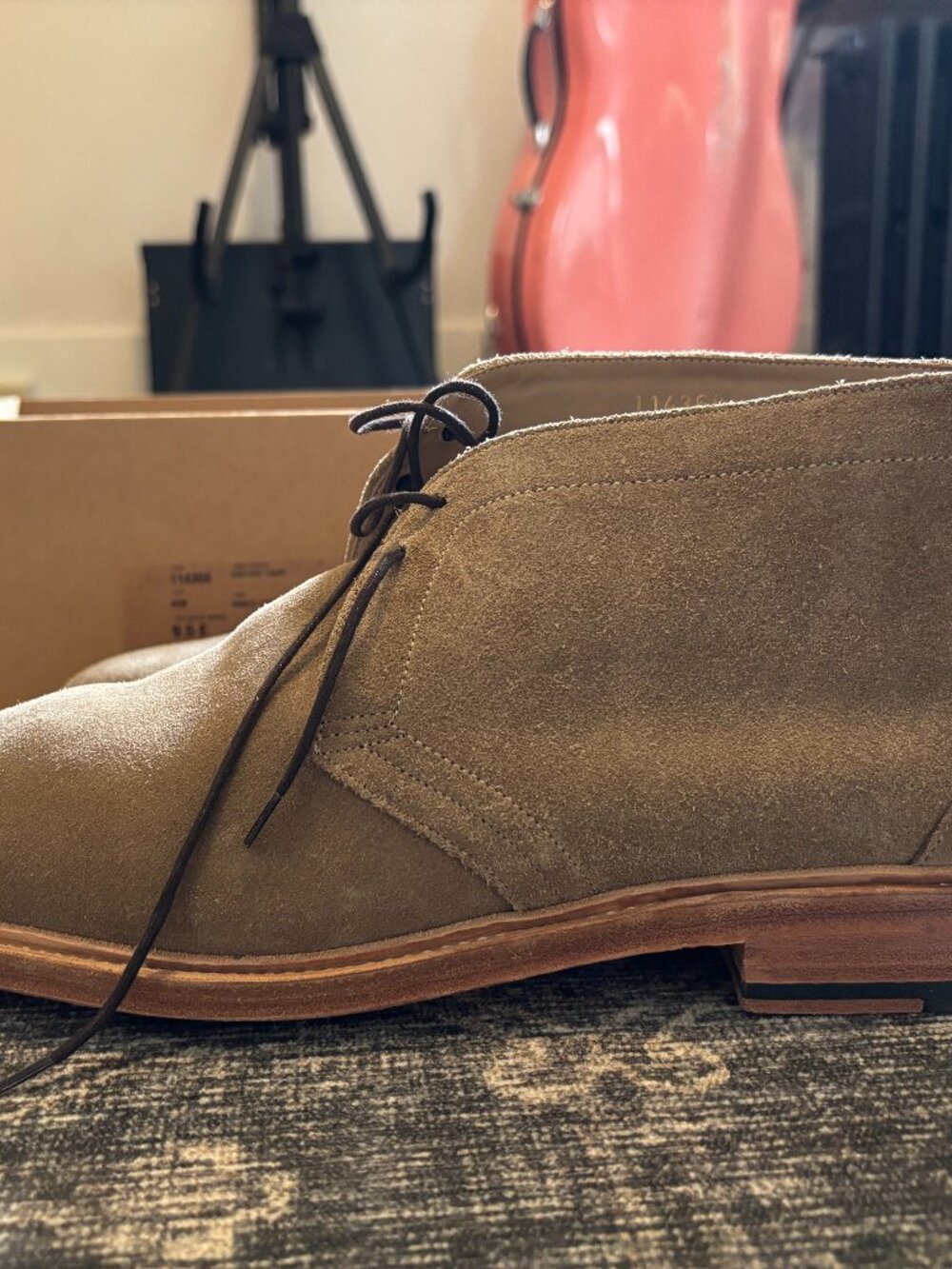 Meermin 114368 Castoro Suede Desert Boot, Taupe (Tan)